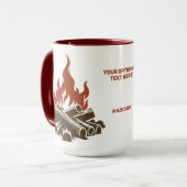 Benutzerdefinierter Name & Text Camping Tasse (Vorderseite Links)