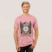 Benutzerdefinierter Name & Text Camping Tri-Blend Shirt (Vorderseite voll)