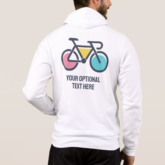 Benutzerdefinierter Name & Text Fahrrad Hoodie (Rückseite)