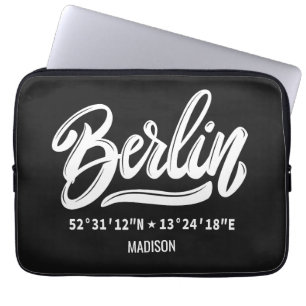 Benutzerdefinierter Name / Text & Farbe Berlin Koo Laptopschutzhülle