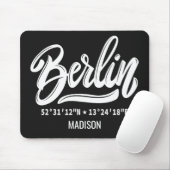 Benutzerdefinierter Name / Text & Farbe Berlin Koo Mousepad (Mit Mouse)