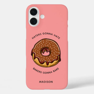 Benutzerdefinierter Name, Text & Farbe DONUT-Handy iPhone 16 Plus Hülle