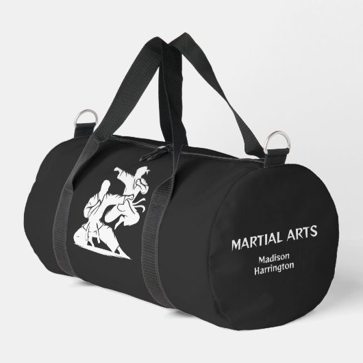 Benutzerdefinierter Name, Text & Farbe Kampfsport Duffle Bag (Linke Seite)