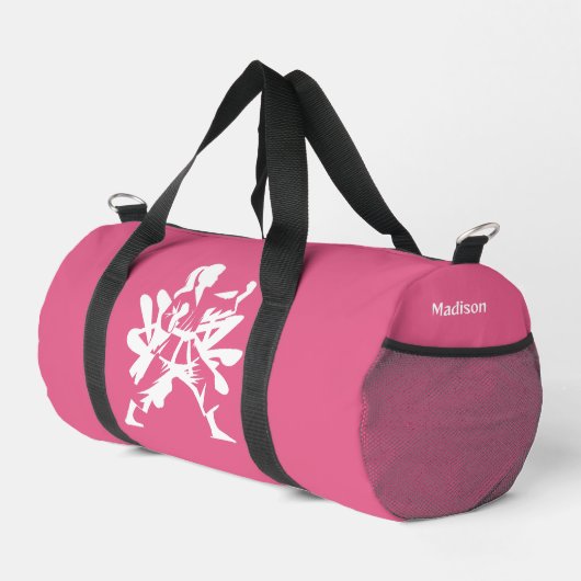 Benutzerdefinierter Name, Text & Farbe Kampfsport Duffle Bag (Rechte Ecke)