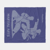 Benutzerdefinierter Name, Text & Farbe Kampfsport Fleecedecke (Vorderseite (Horizontal))