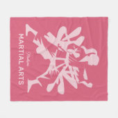 Benutzerdefinierter Name, Text & Farbe Kampfsport Fleecedecke (Vorderseite (Horizontal))