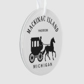 Benutzerdefinierter Name, Text & Farbe Mackinac Is Ornament (Vorderseite)