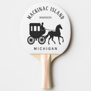 Benutzerdefinierter Name, Text & Farbe Mackinac Is Tischtennis Schläger