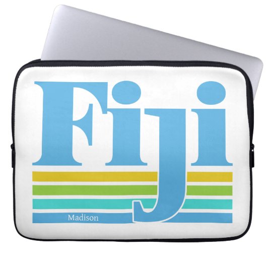 Benutzerdefinierter Name / Text Fiji Laptopschutzhülle (Vorderseite)