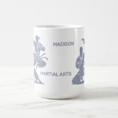 Benutzerdefinierter Name & Text Kampfsport Kaffeetasse (Mittel)