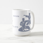 Benutzerdefinierter Name & Text Kampfsport Kaffeetasse (VorderseiteRechts)