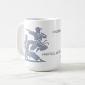 Benutzerdefinierter Name & Text Kampfsport Kaffeetasse (Vorderseite Links)