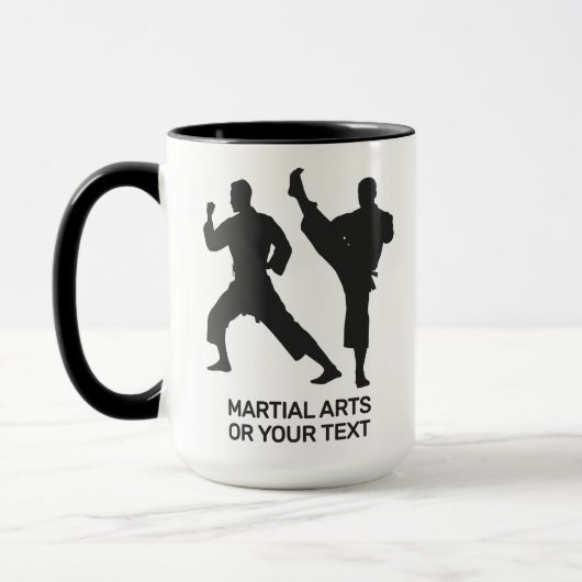 Benutzerdefinierter Name & Text Kampfsport Tasse (Links)