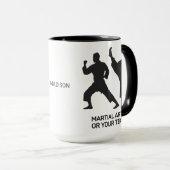 Benutzerdefinierter Name & Text Kampfsport Tasse (VorderseiteRechts)