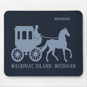 Benutzerdefinierter Name & Text Mackinac Island Mousepad