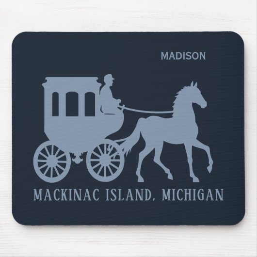 Benutzerdefinierter Name & Text Mackinac Island Mousepad (Vorne)