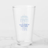 Benutzerdefinierter Name / Text Manhattan New York Glas (Rückseite)
