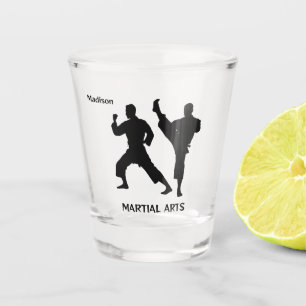 Benutzerdefinierter Name & Text Martial Arts Schnapsglas