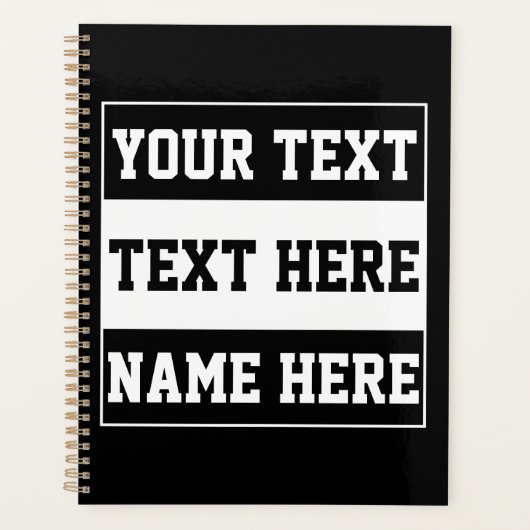 Benutzerdefinierter Name Text personalisieren Gesc Planer (Vorderseite)