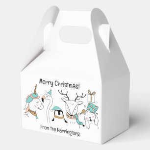Benutzerdefinierter Name & Text Süße Weihnachts-Ti Geschenkschachtel