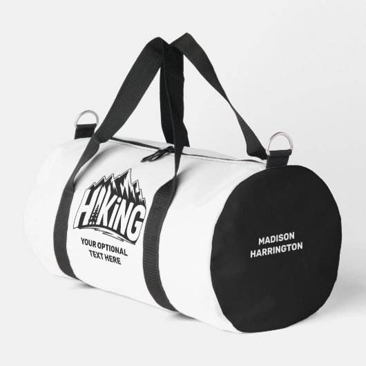 Benutzerdefinierter Name & Text Wandern Duffle Bag (Linke Seite)