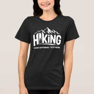 Benutzerdefinierter Name & Text Wandern Tri-Blend Shirt