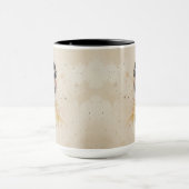 Benutzerdefinierter Name Text Wasserfarbe Chickade Tasse (Zentrum)