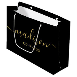 Benutzerdefinierter Name Text Weiblich Feminine Go Große Geschenktüte