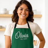 Benutzerdefinierter Name The Chef Grüne Schürze fü