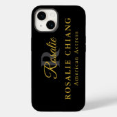 Benutzerdefinierter Name & Titel mit Monogramm Case-Mate iPhone Hülle (Rückseite)