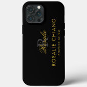 Benutzerdefinierter Name & Titel mit Monogramm Case-Mate iPhone Hülle (Rückseite)