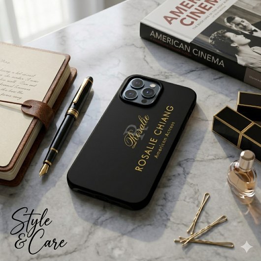 Benutzerdefinierter Name & Titel mit Monogramm Case-Mate iPhone Hülle