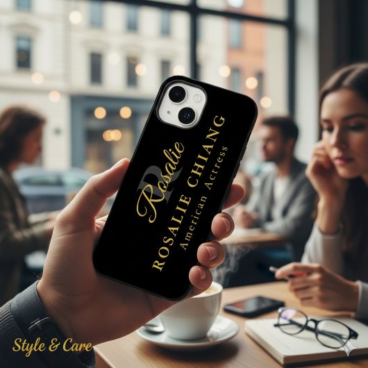 Benutzerdefinierter Name & Titel mit Monogramm Case-Mate iPhone Hülle
