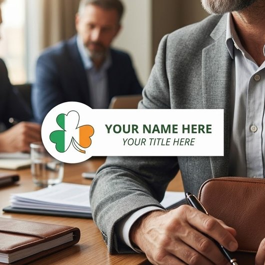 Benutzerdefinierter Name & Titel St Patrick's Day  Namensschild