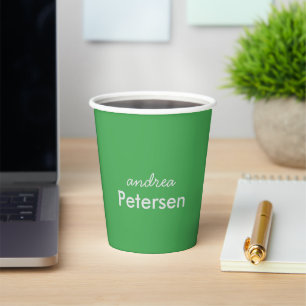 Benutzerdefinierter Name trendig modern minimalist Pappbecher