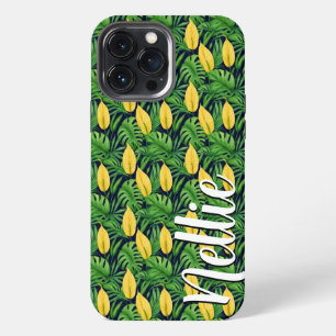 Benutzerdefinierter Name Tropical Bold Flower - Ha iPhone 13 Pro Max Hülle