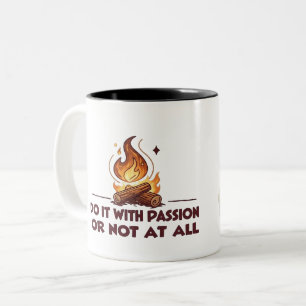Benutzerdefinierter Name Tu es mit Leidenschaft Mo Zweifarbige Tasse