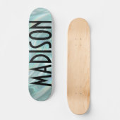 Benutzerdefinierter Name Türkis Opal Skateboard (Vorderseite)