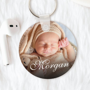 Benutzerdefinierter Name und Baby-Foto Hübsches kl Schlüsselanhänger