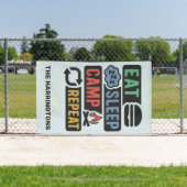 Benutzerdefinierter Name und Farbe Camping Banner (Insitu)