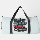 Benutzerdefinierter Name und Farbe Camping Duffle Bag (Rückseite)