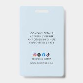 Benutzerdefinierter Name und Foto | Abzeichen der  Ausweis (Rückseite)