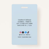 Benutzerdefinierter Name und Foto | Abzeichen der Ausweis (Rückseite)