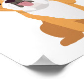 Benutzerdefinierter Name und Foto des Hundes Poster (Ecke)