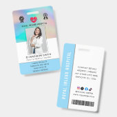 Benutzerdefinierter Name und Foto | ID-Card-Abzeic Ausweis (Vorder- & Rückseite)