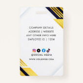 Benutzerdefinierter Name und Foto | ID-Card-Abzeic Ausweis (Rückseite)