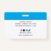 Benutzerdefinierter Name und Foto | ID-Card-Abzeic Ausweis (Rückseite)