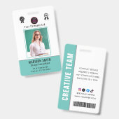 Benutzerdefinierter Name und Foto | ID-Card-Abzeic Ausweis (Vorder- & Rückseite)