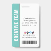 Benutzerdefinierter Name und Foto | ID-Card-Abzeic Ausweis (Rückseite)