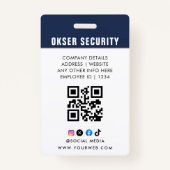 Benutzerdefinierter Name und Foto | ID-Card-Abzeic Ausweis (Rückseite)